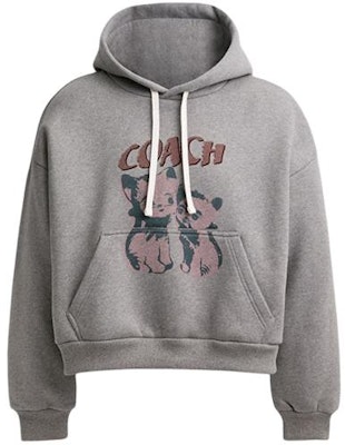 (W) COACH x Lil Nas X FW23 Hoodie Abu-abu Logo Kucing Cropped. CQ071-HGR Buy (W) COACH x Lil Nas X FW23 Hoodie Abu-abu Logo Kucing Cropped. CQ071-HGR