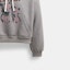 Sizing (W) COACH x Lil Nas X FW23 Hoodie Abu-abu Logo Kucing Cropped. CQ071-HGR