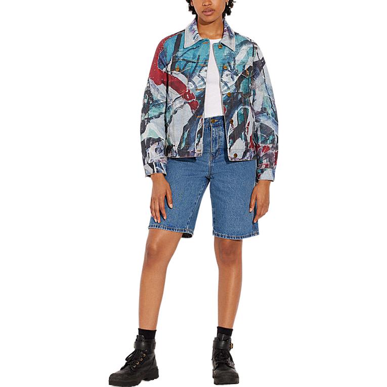 (Women) COACH MINT + SERF  Graffiti Art Denim Jacket Multicolor Collaboration. CF020-L38 圖 3