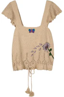 (Women) COACH x OBSERVED BY US Floral Butterfly Knit Tank Top Pink White - SS24 CT624-BLH (Women) COACH x OBSERVED BY US Floral Butterfly Knit Tank Top Pink White - SS24 CT624-BLH