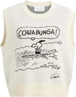 (Women) COACH x PEANUTS Snoopy 75th Anniversary Sleeveless Knit Vest Cream White Women. CBE84-CU3 Buy (Women) COACH x PEANUTS Snoopy 75th Anniversary Sleeveless Knit Vest Cream White Women. CBE84-CU3
