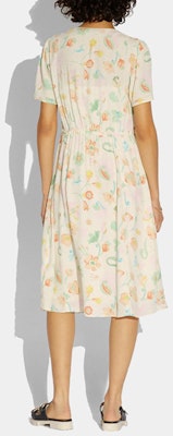 (W) COACH Gaun Lengan Pendek Bunga Kuning C4351-PI3 Shop (W) COACH Gaun Lengan Pendek Bunga Kuning C4351-PI3