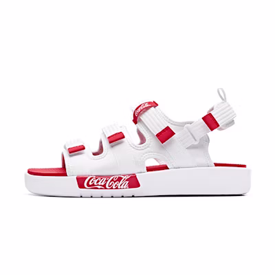 (W) Anta Coca Cola Beach Sandals 'White Red'