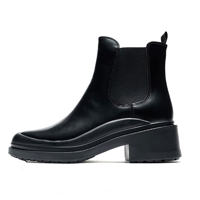 (Women) COLE HAAN Leather Chelsea Boots - Stylish Mid-Calf Trendy Design GH-W29138