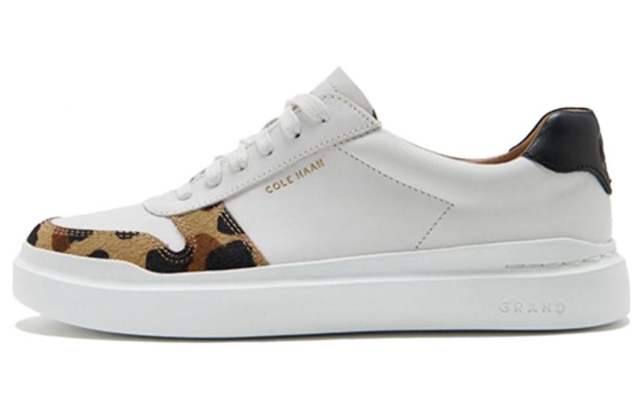 (Women) Cole Haan Low-Top Leather Sneakers White - Breathable & Cushioned Design W17740