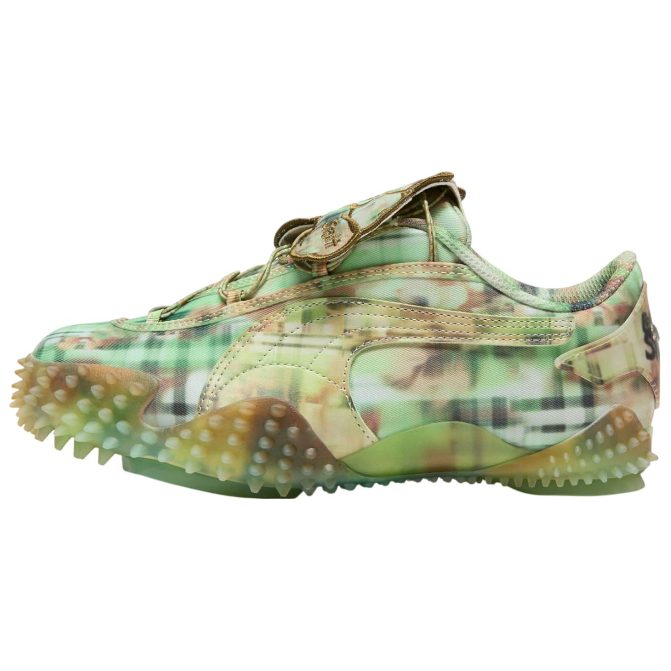 (Women) COLLINA STRADA Mostro All-Over Print Green Casual Sneakers. 401823-01