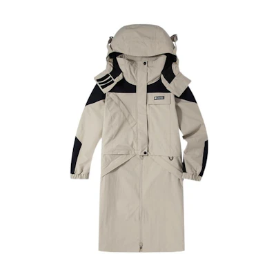 (Women) Columbia 3-in-1 Waterproof Hooded Fleece Jacket Khaki Colorblock WR2465C-271