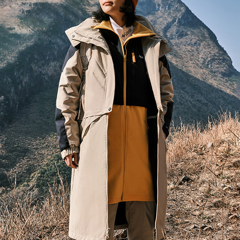 (Women) Columbia 3-in-1 Waterproof Hooded Fleece Jacket Khaki Colorblock WR2465C-271 圖 4