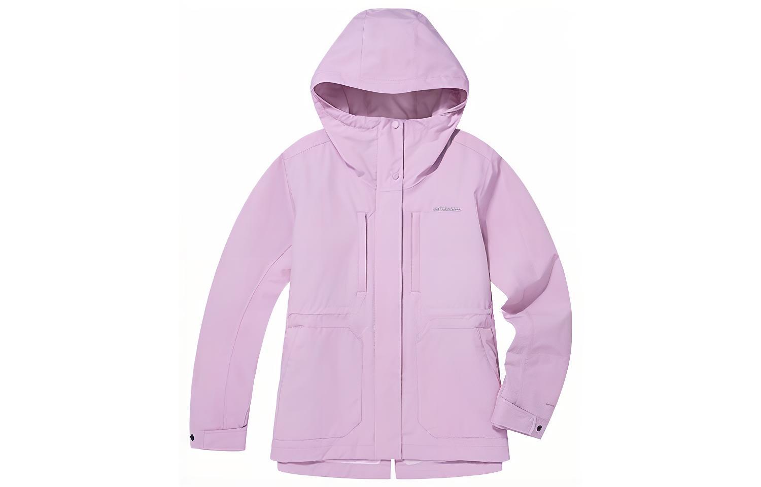 (Women) Columbia 3-in-1 Waterproof Windproof Outdoor Jacket Light Purple XR2915-572