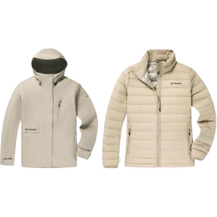 Order (W) Columbia 三合一防水防風羽絨外套 卡其色 XR4256-271