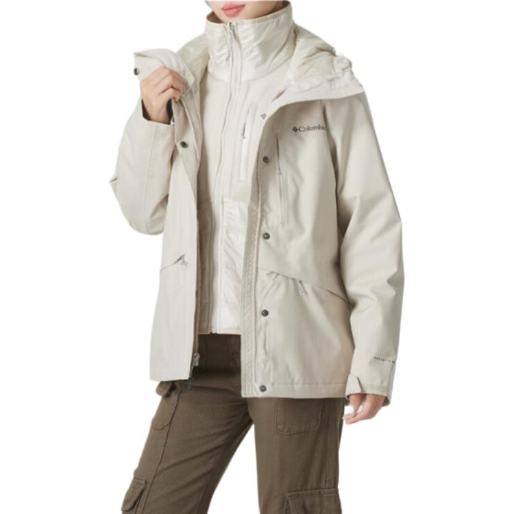 Sizing (W) Columbia 米色防水防風三合一抓絨內襯夾克. XR4801-278