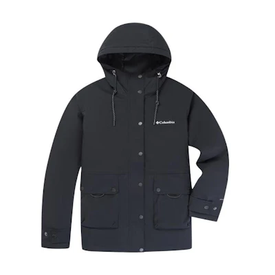 (Women) Columbia Black Omni-Heat Logo Hooded Windproof Warm Down Jacket. WR6473-010