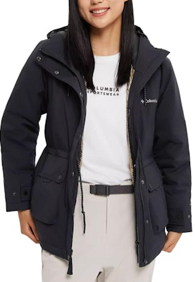 (W) Chaqueta Columbia Negra Omni-Heat con Capucha, Cortavientos y Acolchada. WR6473-010 Details for (W) Chaqueta Columbia Negra Omni-Heat con Capucha, Cortavientos y Acolchada. WR6473-010