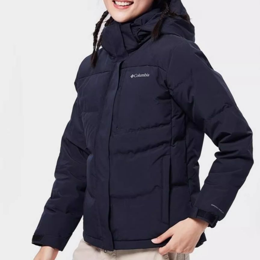 (Women) Columbia  Black Puffer Jacket with Logo Print and Zip-Up Hoodie. XR7668-010 圖 7