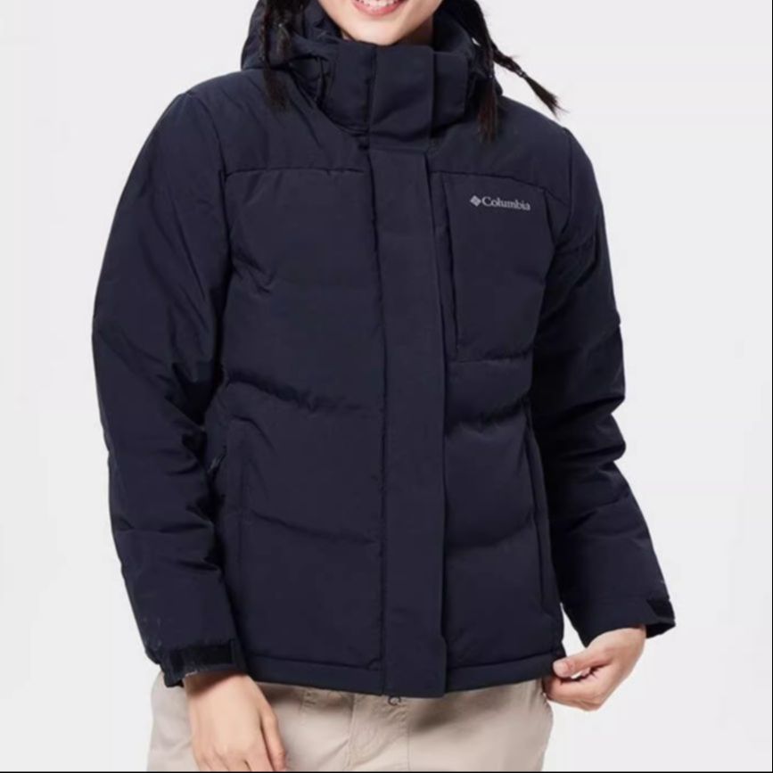 (Women) Columbia  Black Puffer Jacket with Logo Print and Zip-Up Hoodie. XR7668-010 圖 8
