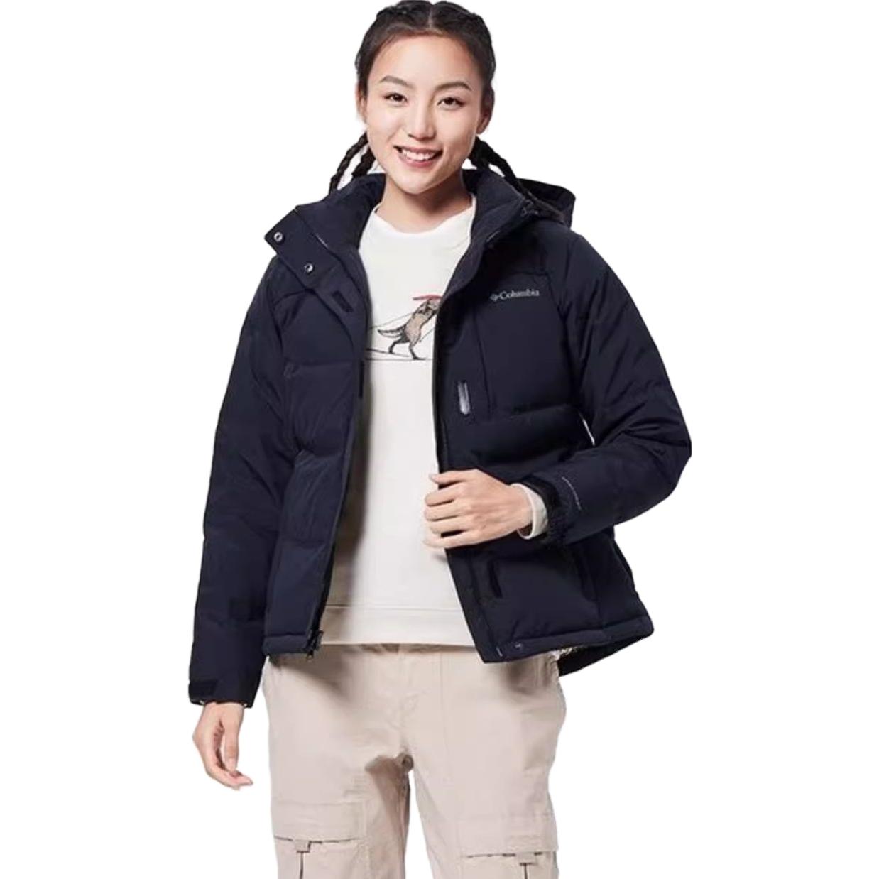 (Women) Columbia  Black Puffer Jacket with Logo Print and Zip-Up Hoodie. XR7668-010 圖 9