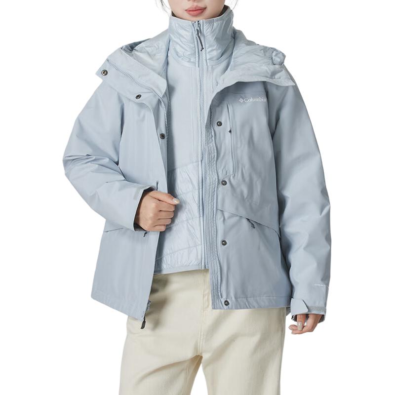 (Women) Columbia  Blue Outdoor Hiking Waterproof Jacket - 2024 Fall Warm Coat. XR4801-031