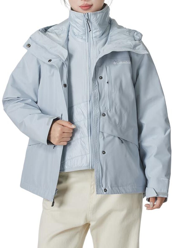 women-columbia-blue-outdoor-hiking-waterproof-jacket-2024-fall-warm-coat-xr-4801-031