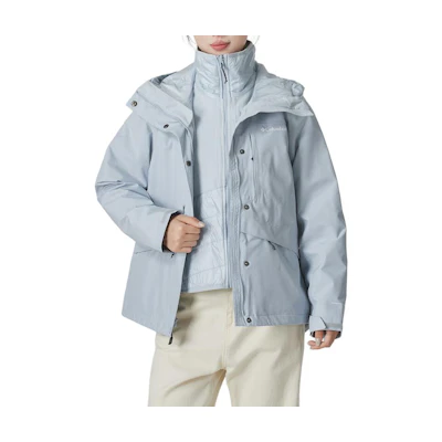 (Women) Columbia Blue Outdoor Hiking Waterproof Jacket - 2024 Fall Warm Coat. XR4801-031