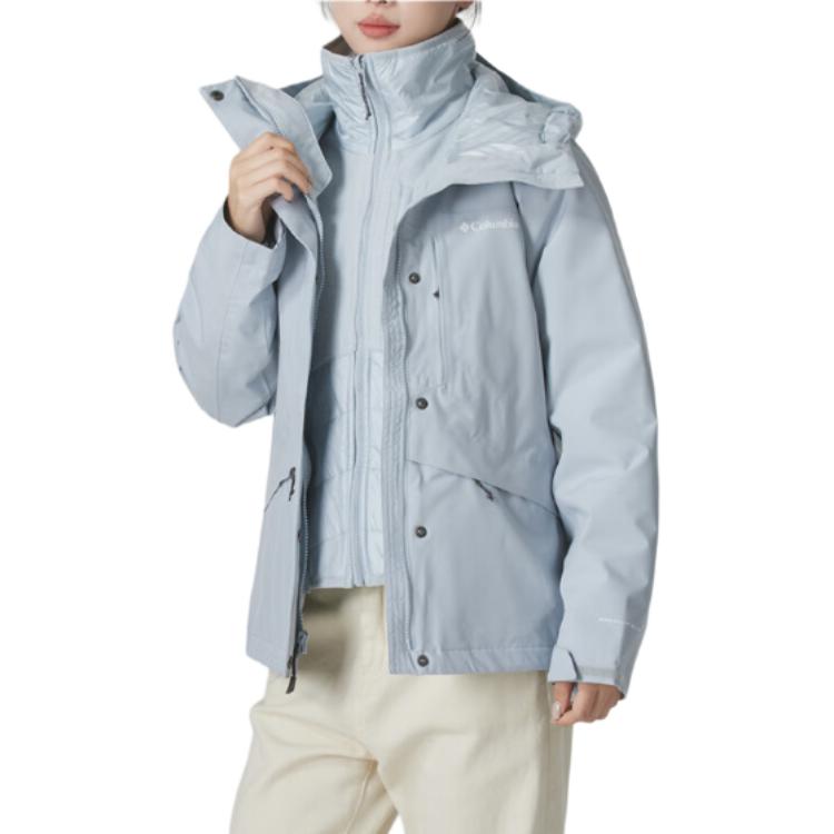 Details for (W) Chaqueta Impermeable Columbia Azul de Senderismo - Abrigo Cálido Otoño 2024. XR4801-031