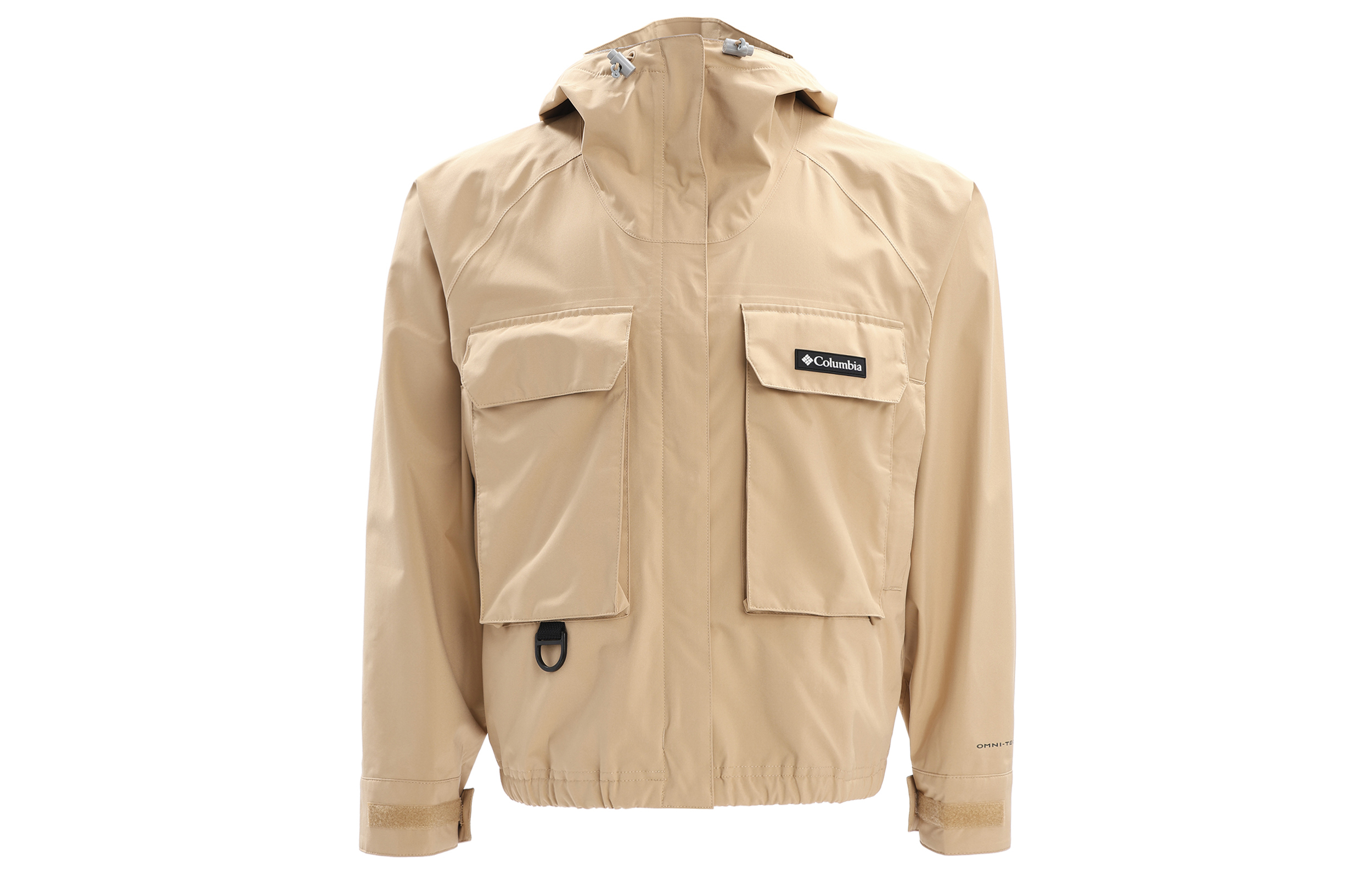 (Women) Columbia  Casual Waterproof Zip-Up Hooded Jacket Beige Outdoorwear. WR4658-262