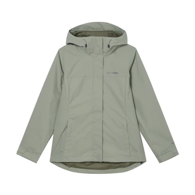 (Women) Columbia Green Waterproof Breathable 3-in-1 Outdoor Hooded Jacket. WR7686-348