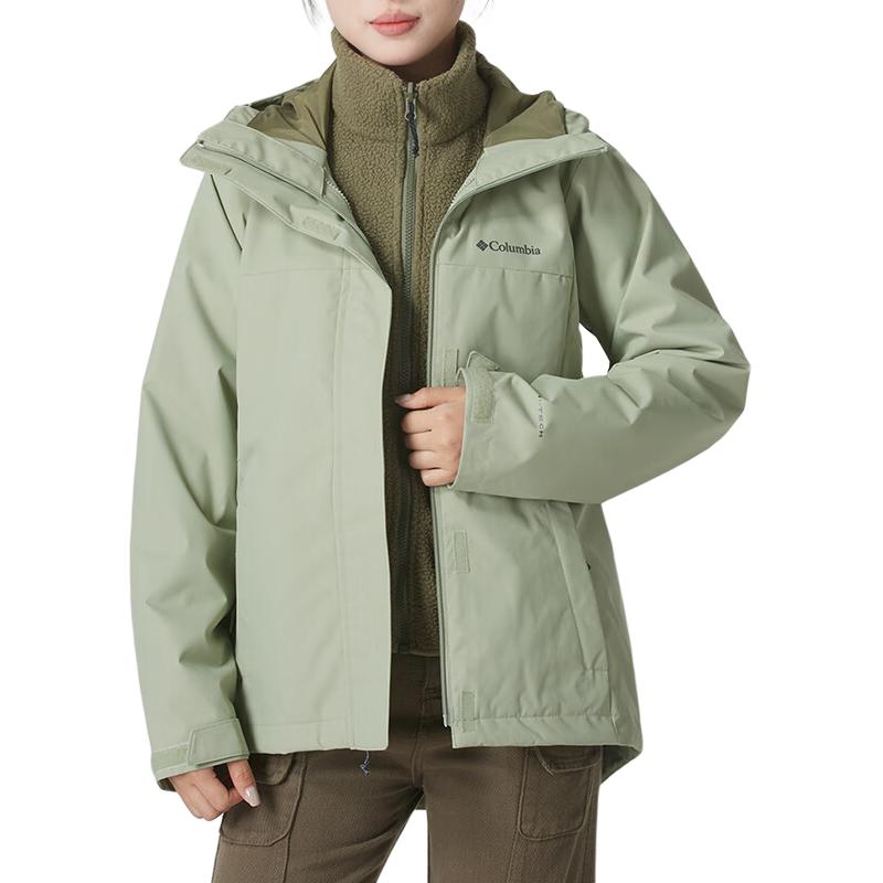 Shop (W) 哥伦比亚绿色防水透气3合1户外连帽夹克. WR7686-348