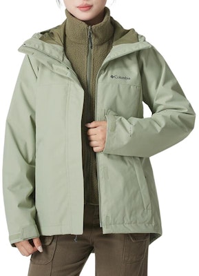 (W) 哥伦比亚绿色防水透气3合1户外连帽夹克. WR7686-348 Shop (W) 哥伦比亚绿色防水透气3合1户外连帽夹克. WR7686-348