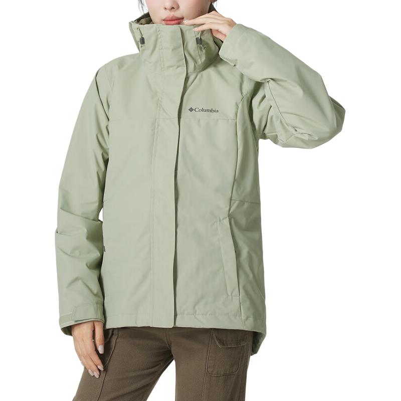 Details for (W) 哥伦比亚绿色防水透气3合1户外连帽夹克. WR7686-348