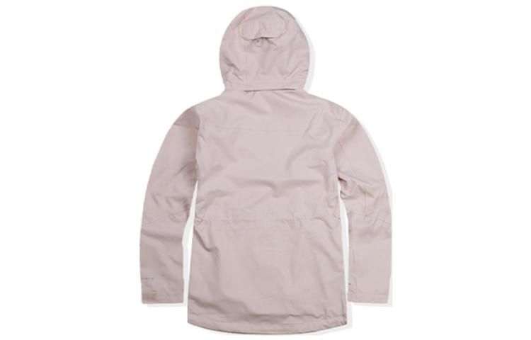 Lookbook (Women) Columbia  Hooded Windbreaker Jacket - Solid Blush Pink with Logo Print. XR1072-618