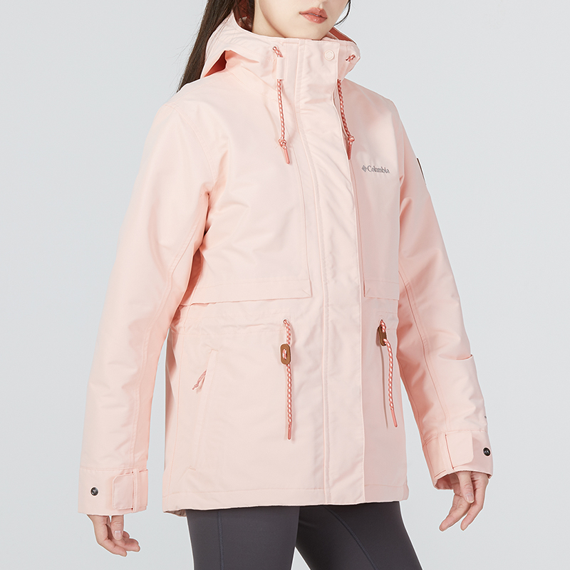 Sizing (W) Chaqueta 3 en 1 Columbia Rosa Impermeable, Cortaviento y con Forro Polar. WR2182-890