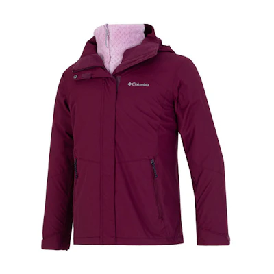 (Women) Columbia Purple Waterproof Windproof Outdoor Fleece Jacket. WR0919-616