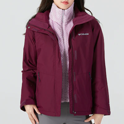 (W) Chaqueta Polar Impermeable y Cortaviento Morada de Columbia para Exteriores. WR0919-616 Details for (W) Chaqueta Polar Impermeable y Cortaviento Morada de Columbia para Exteriores. WR0919-616