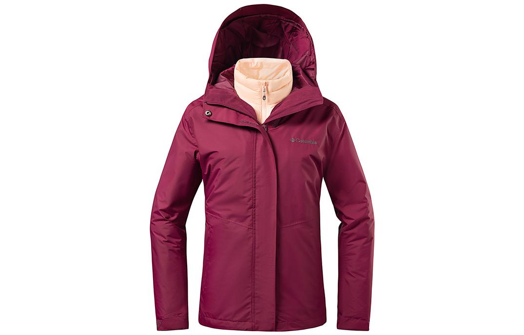 (Women) Columbia  Red Logo Print 3-in-1 Insulated Jacket. PL7204-616