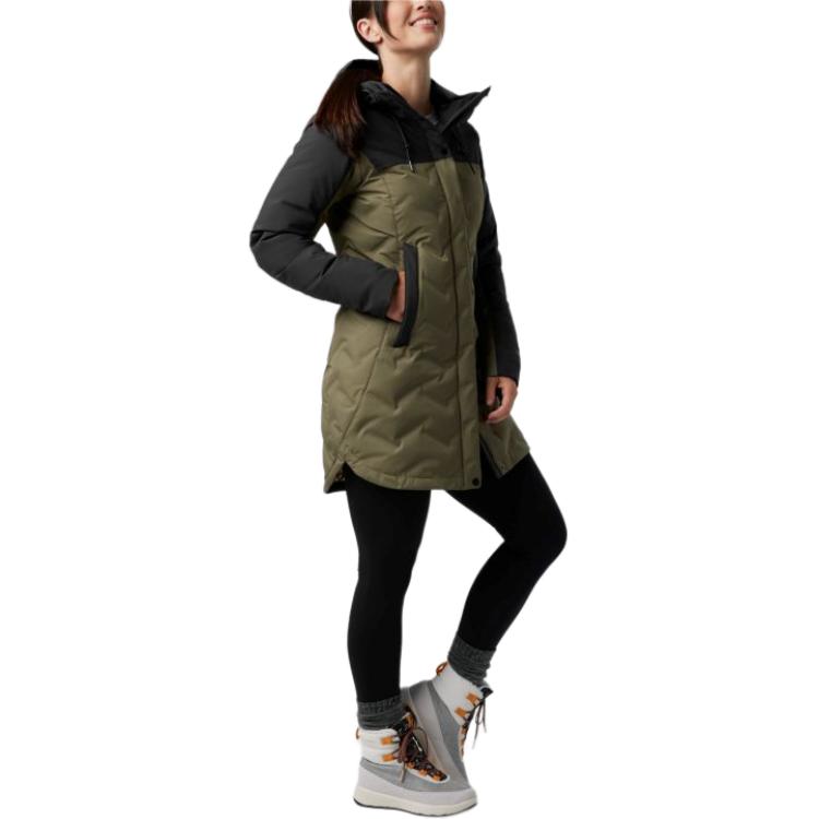 Shop (W) 컬럼비아 투톤 아웃도어 집업 후디 재킷 스톤 그린. 2007811-397