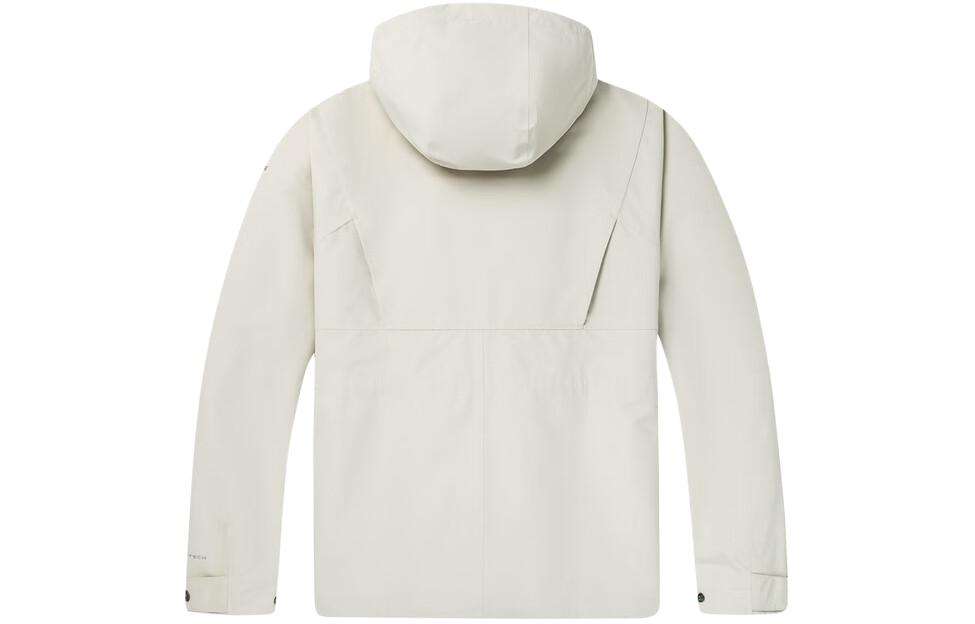 Lookbook (W) Chaqueta Columbia Impermeable, Transpirable y con Capucha Desmontable en Blanco. WR7866-278