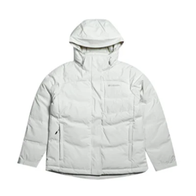 (Women) Columbia White Logo Print Hooded Down Jacket XR7668-191