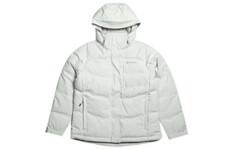 Order (Women) Columbia  White Logo Print Hooded Down Jacket XR7668-191