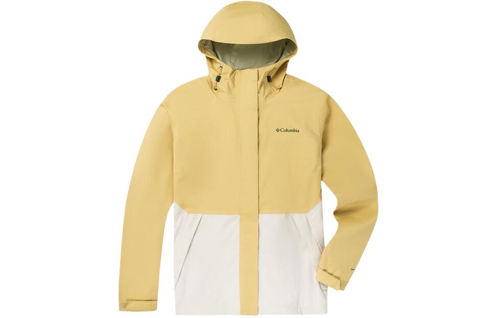 Order (W) 哥伦比亚黄色拼色防水防风连帽徒步夹克 XR1866-292