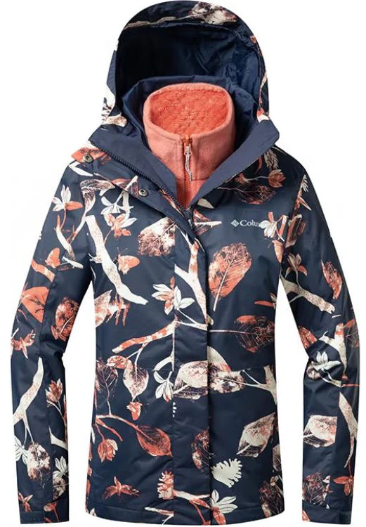 women-columbia-all-over-leaf-print-waterproof-windproof-jacket-black-wr-1958-468