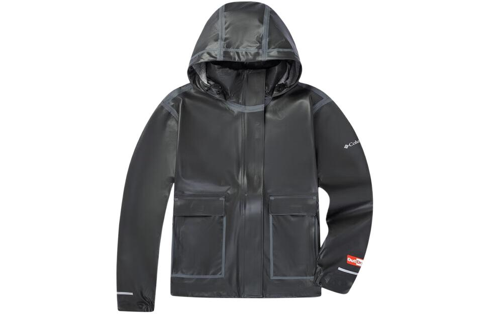 (Women) Columbia Black Waterproof Logo Patch Hooded Jacket WR7397-010 圖 2