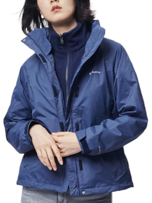 (W) 哥倫比亞藍純色刺繡標誌三合一拉鍊連帽衫 WR1074-466 Lookbook (W) 哥倫比亞藍純色刺繡標誌三合一拉鍊連帽衫 WR1074-466