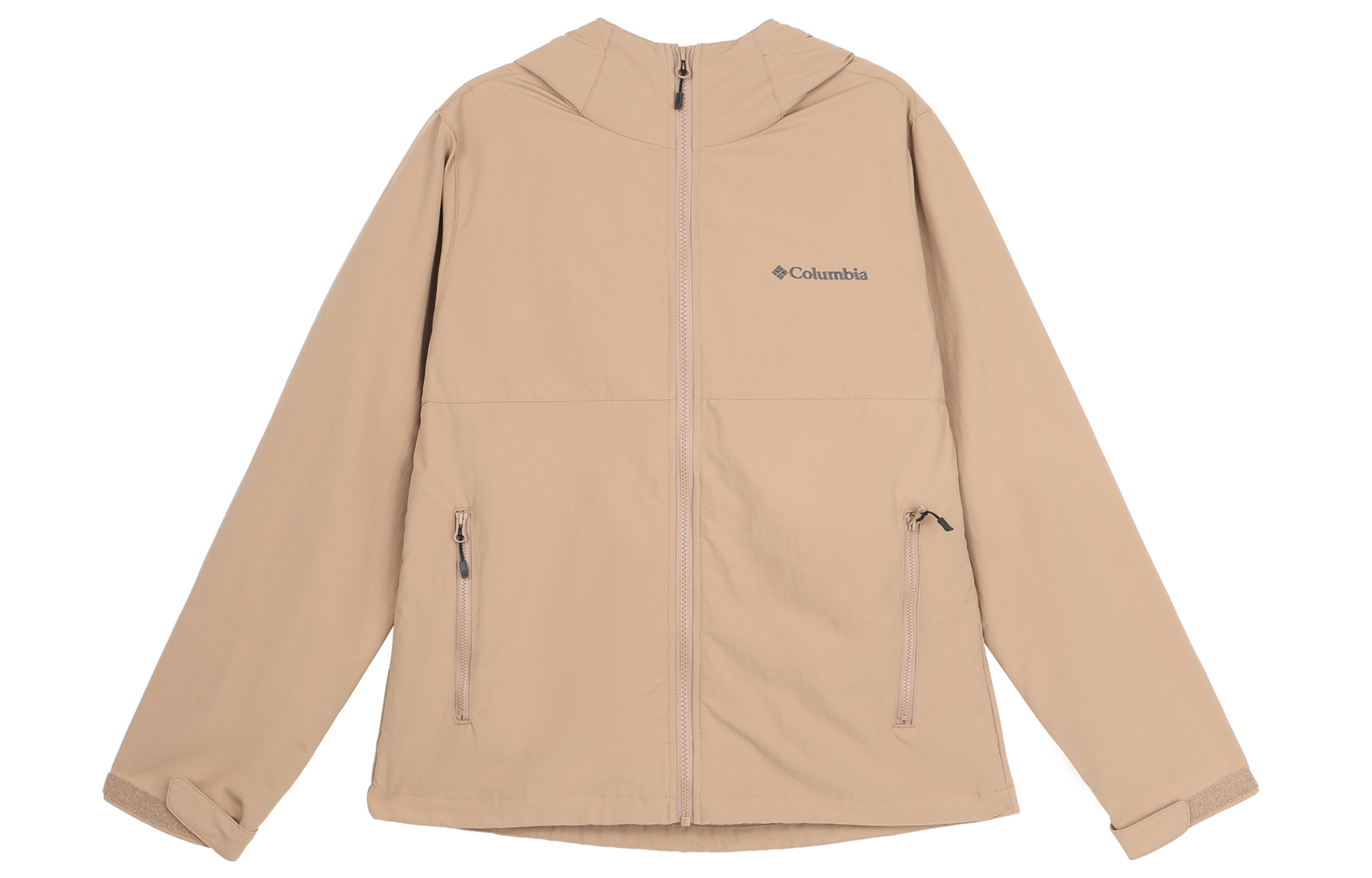 (Women) Columbia Brown Solid Outdoor UV Protection Water-Resistant Hooded Jacket XR8053-251