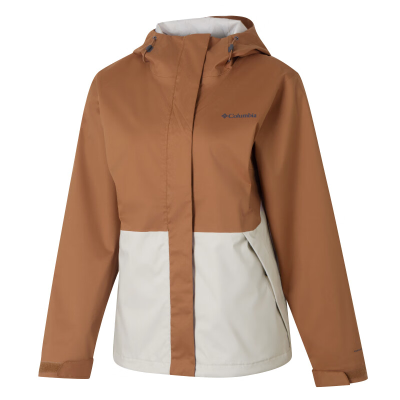 (Women) Columbia Brown Waterproof Breathable Training Casual Hooded Jacket XR2436-224