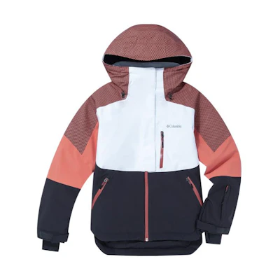 (Women) Columbia Color-Blocked Hooded Waterproof Insulated Jacket for Hiking WR9238-100