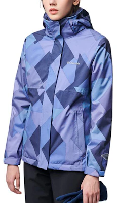 (W) Columbia Jaket Hoodie Tahan Air Colorblock Bordir Logo - Biru PL7206-593 Lookbook (W) Columbia Jaket Hoodie Tahan Air Colorblock Bordir Logo - Biru PL7206-593