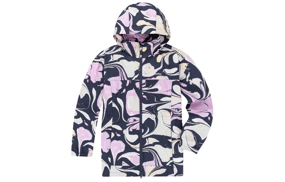 (Women) Columbia Full-Print Water-Resistant Hooded Zip Jacket WR6843-466
