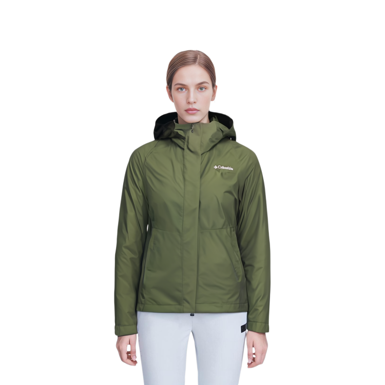 (Women) Columbia Green Triple-In-One Jacket with Solid Logo Print PL7204-383 圖 4