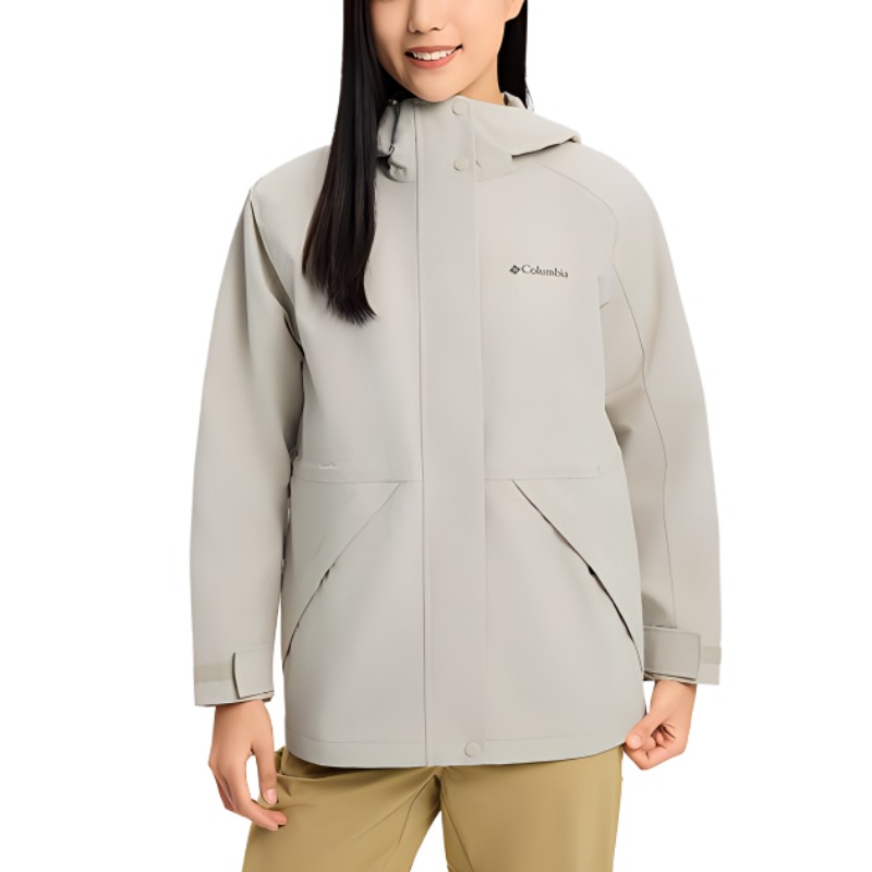 Shop (W) 哥倫比亞淺灰防水軟殼連帽風衣外套 XR5295-278