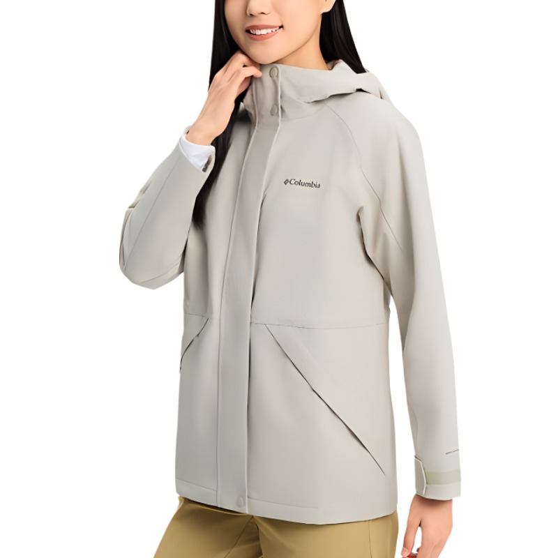 Details for (W) 哥倫比亞淺灰防水軟殼連帽風衣外套 XR5295-278